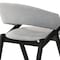 Armen Living Talulah Gray Fabric and Black Veneer Dining Side Chairs, PK2 LCTASIGRBL - alternate 3